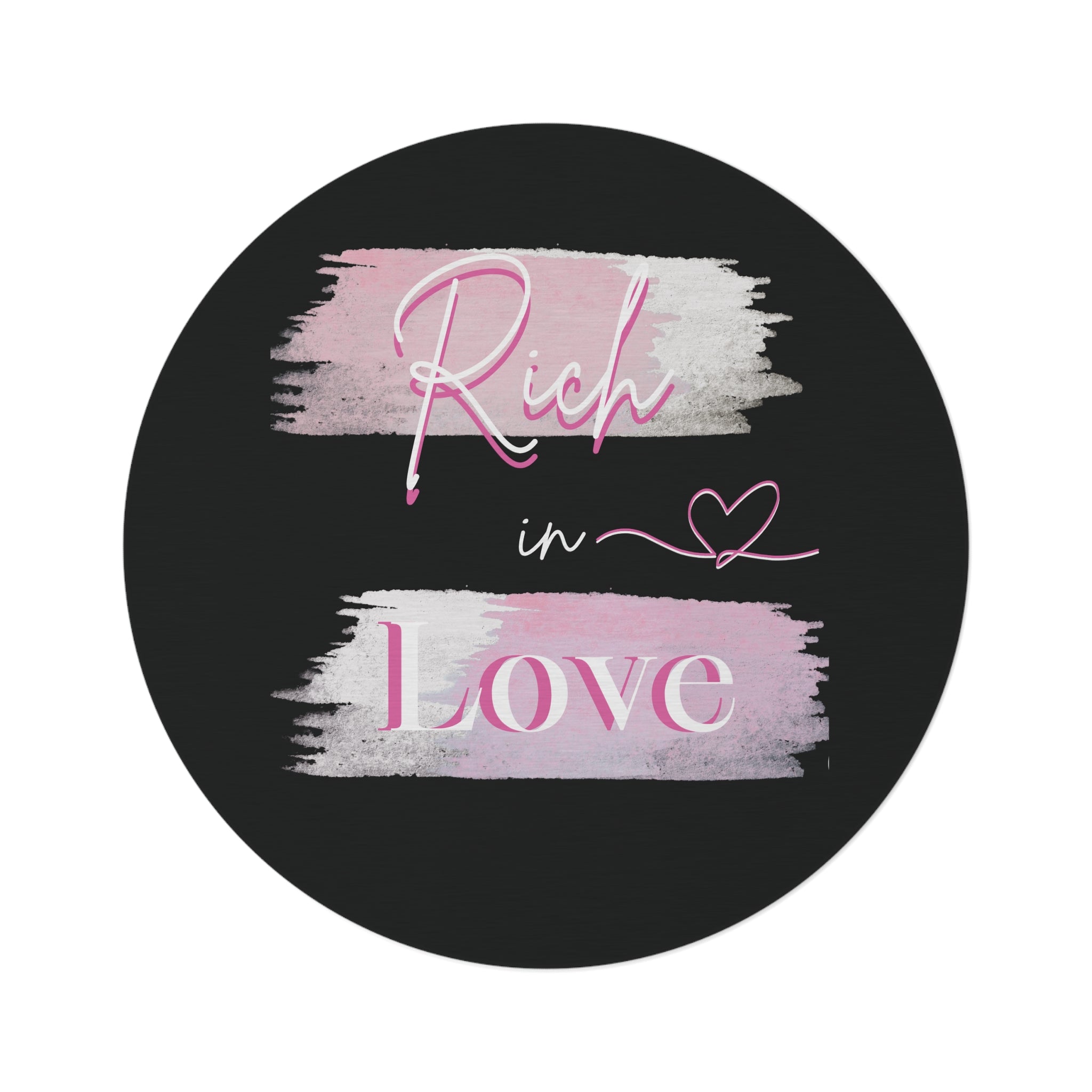 'Rich in Love' Round Rug — Soft Cozy Decorative Accent Rug