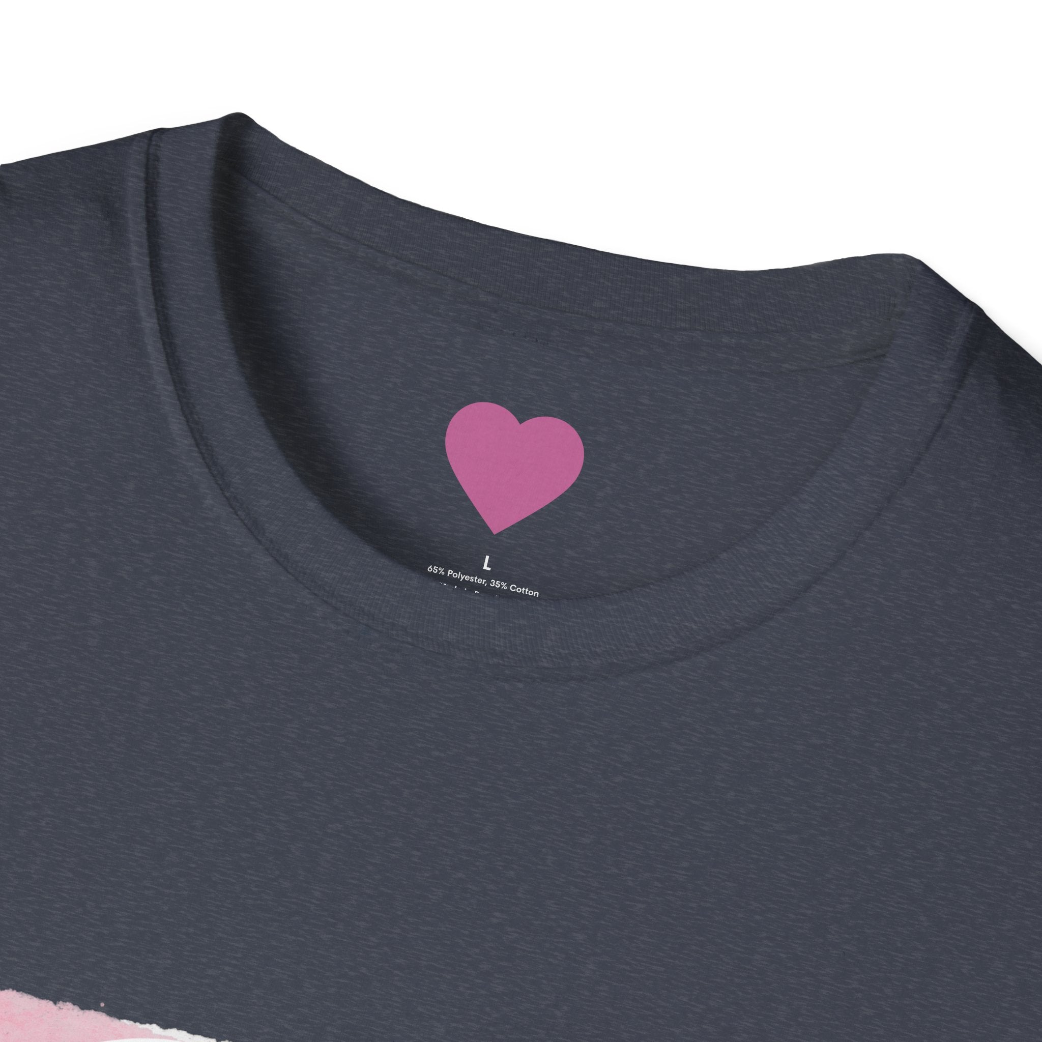 Rich in Love T-Shirt — Pink Brushstroke Heart Graphic Tee for Women & Girls