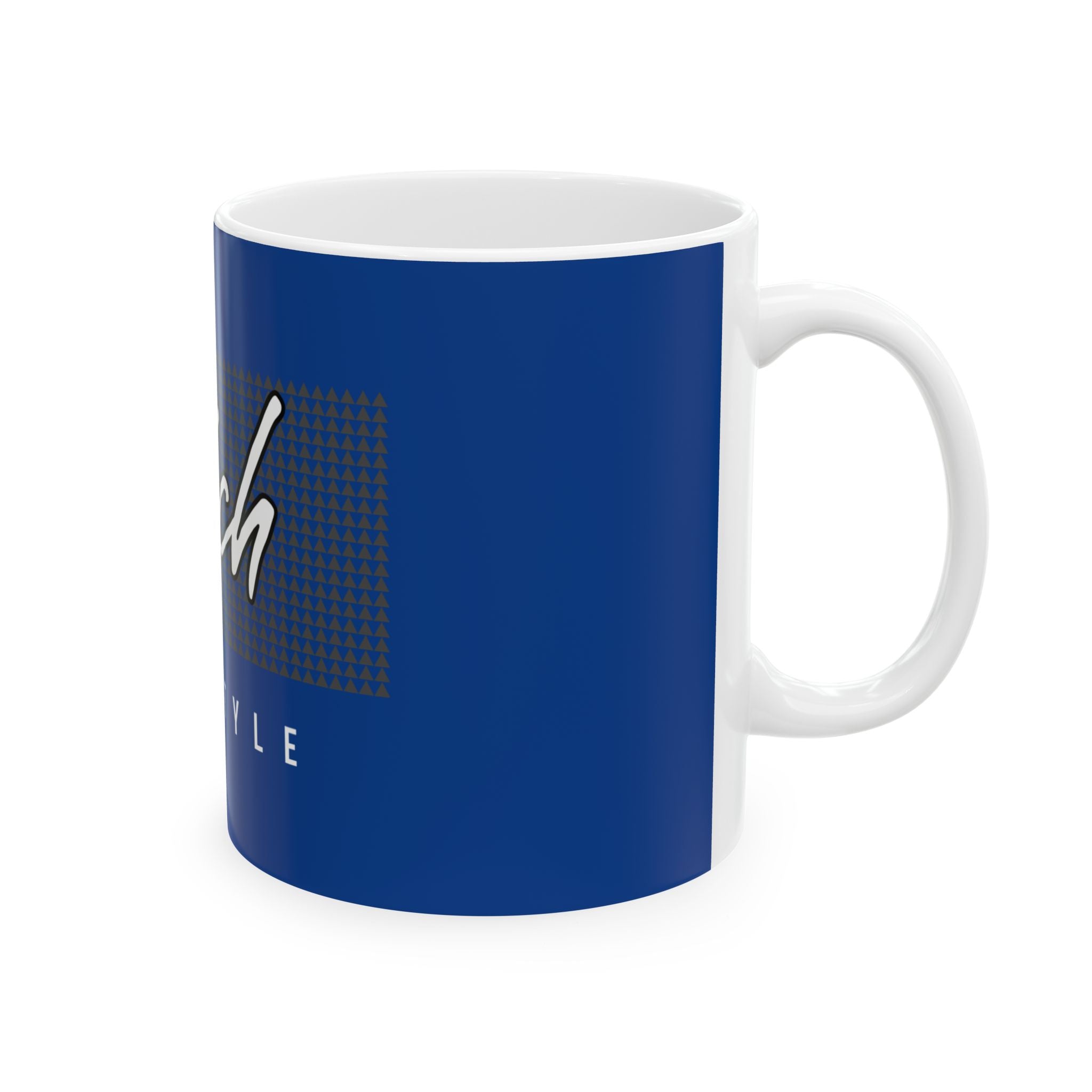 Rich Lifestyle Ceramic Mug — Blue Motivational Coffee Cup (11oz, 15oz)